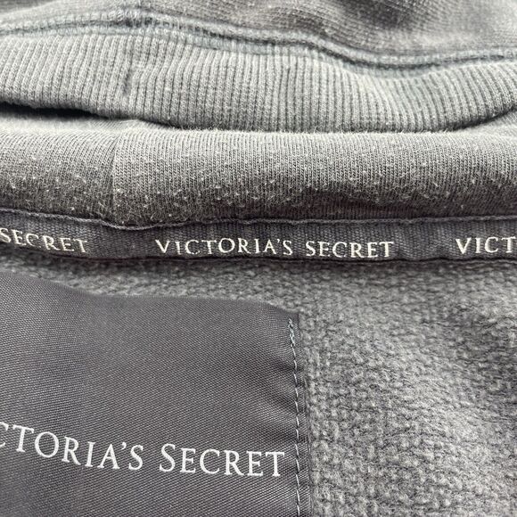 Victoria’s Secret Sz S Hoodie Sweatshirt Oversized Tunic Long V-Neck Lightweight - Picture 9 of 15